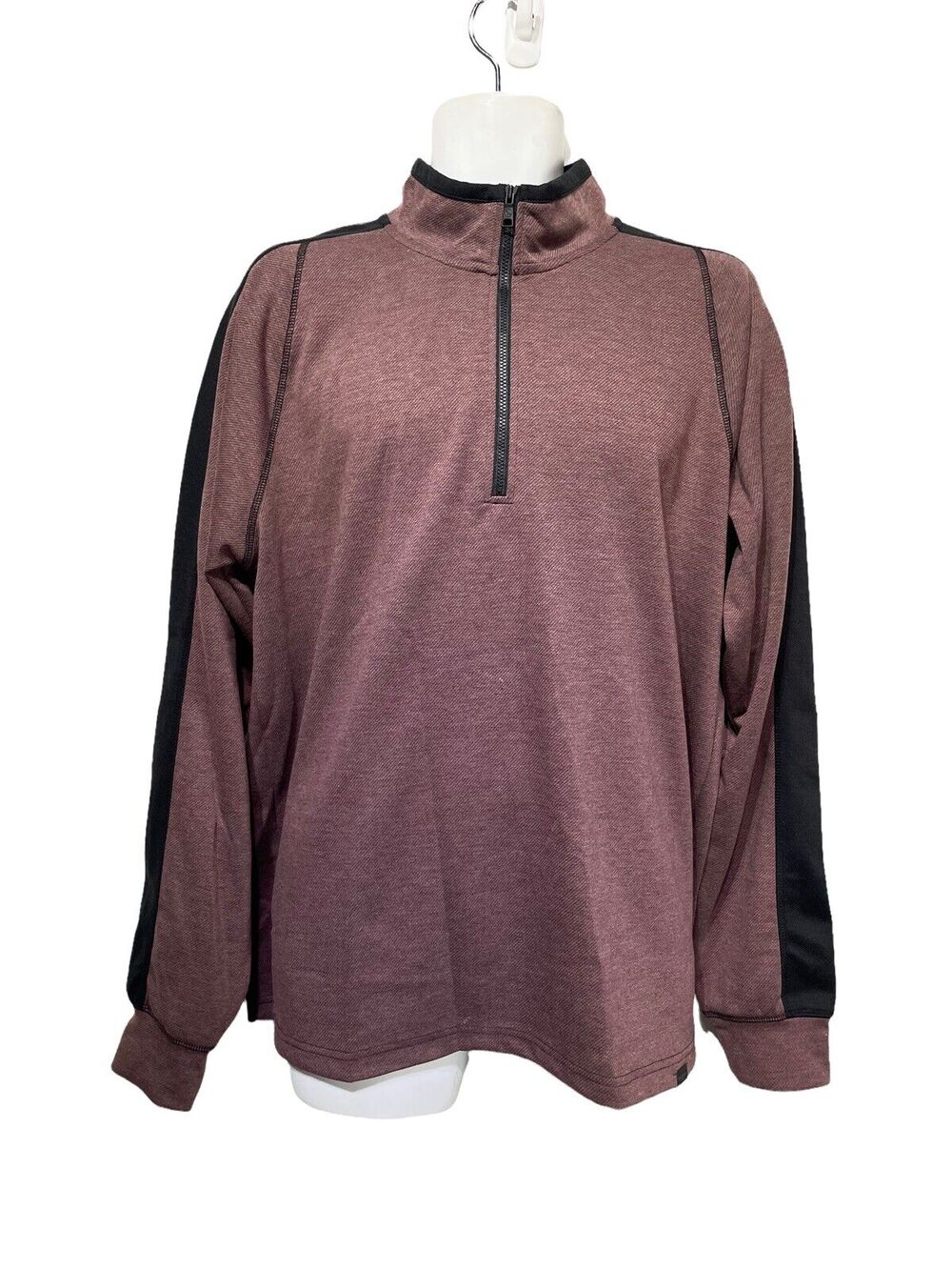 HAWKE & CO. Mens Performance Long Sleeve 1/4 Zip Pullover Active Sweatshirt L